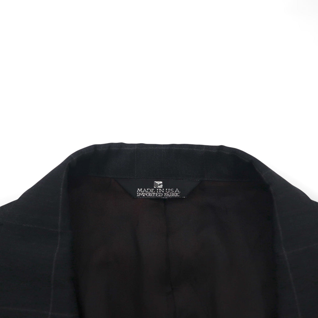 Ralph Lauren 80年代 USA製 UNION MADE 2B テーラードジャケット ブレザー XL チェック POLO UNIVERSITY CLUB 羊毛 Rich's Executive Shop ACTWUタグ