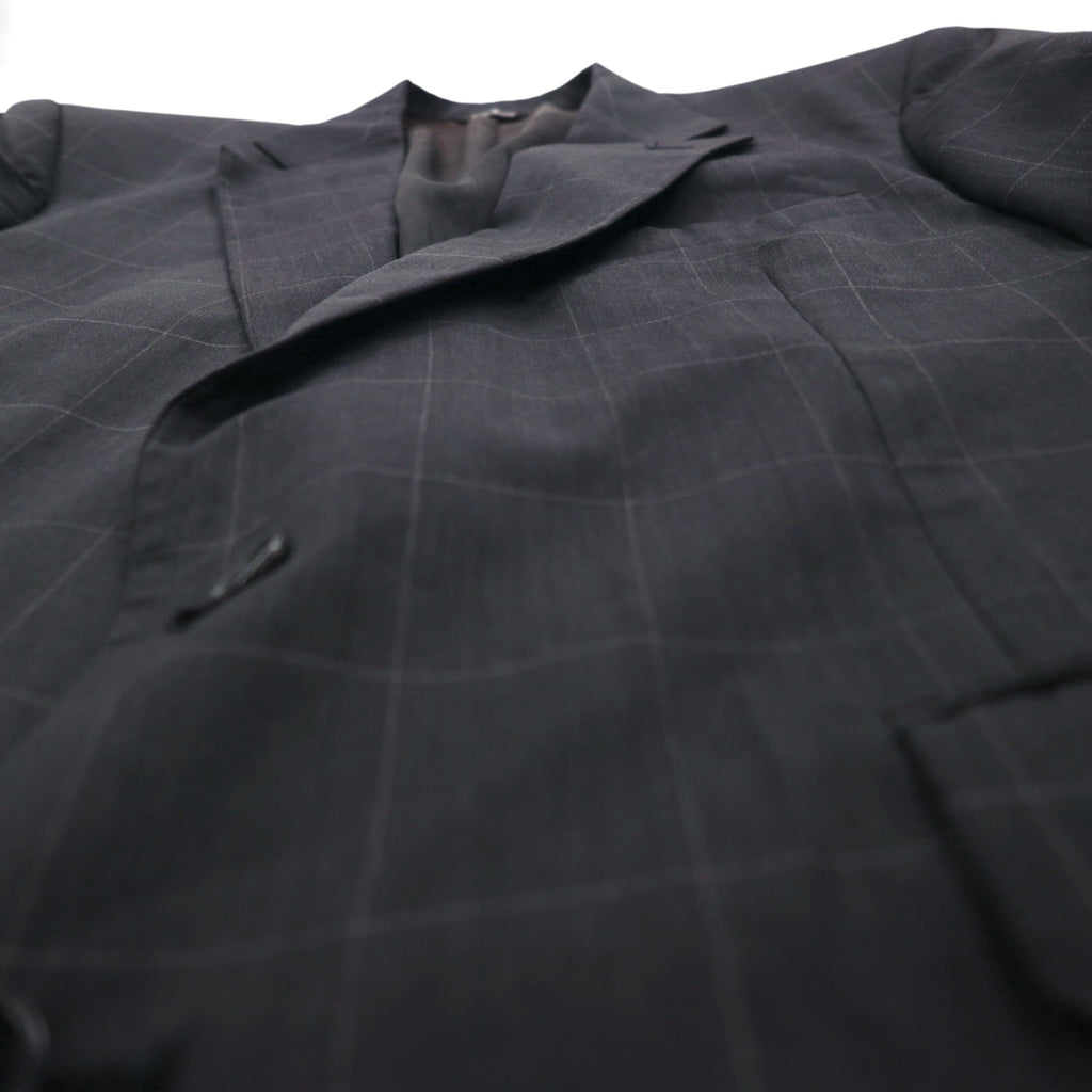 Ralph Lauren 80年代 USA製 UNION MADE 2B テーラードジャケット ブレザー XL チェック POLO UNIVERSITY CLUB 羊毛 Rich's Executive Shop ACTWUタグ