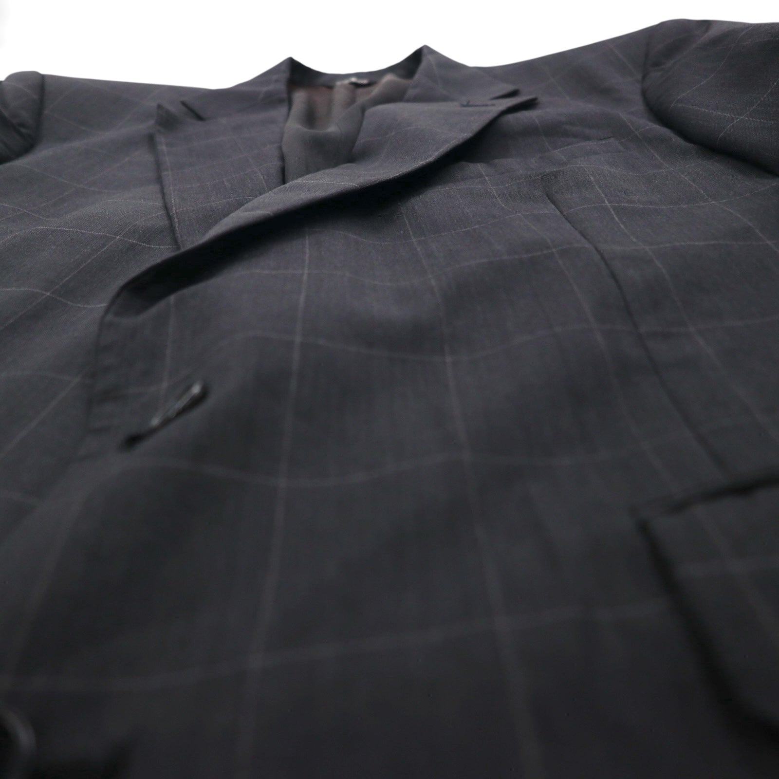 Ralph Lauren 80年代 USA製 UNION MADE 2B テーラードジャケット ブレザー XL チェック POLO UNIVERSITY CLUB 羊毛 Rich's Executive Shop ACTWUタグ