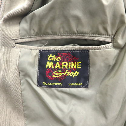 USMC 1980s U.S. Navy PEWTER 2246 Tanker Jacket, Flight Jacket, XL, Khaki, Wool, Military, THE MARINE SHOP