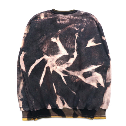 Vintage 90s USA Made Sweatshirt LEGENDS ATHLETIC NFL タイダイ ブリーチ加工 スウェット XL ブラック Pittsburgh Steelers