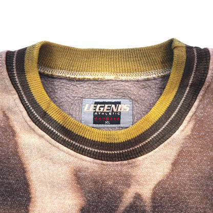 Vintage 90s USA Made Sweatshirt LEGENDS ATHLETIC NFL タイダイ ブリーチ加工 スウェット XL ブラック Pittsburgh Steelers