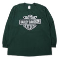 日本然リトテ-古着オンライン-HARLEY DAVIDSON USA製 ロゴプリント ロングスリーブ Tシャツ XL グリーン コットン DELTA-HARLEY DAVIDSON USA Made Logo Print Long Sleeve T-Shirt XL Green Cotton DELTA