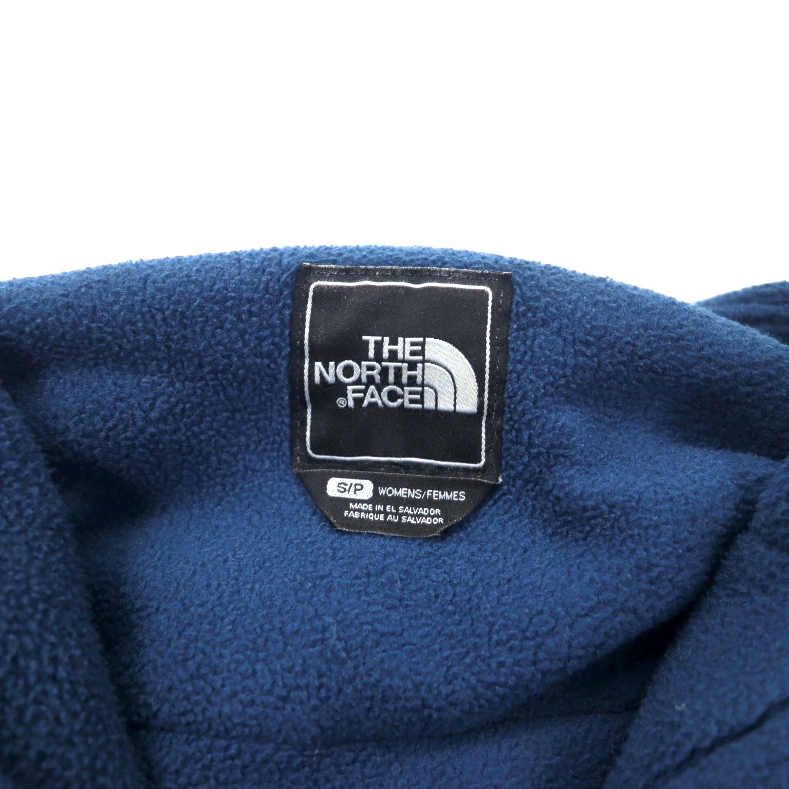 THE NORTH FACE Denali Hoodie POLARTEC Fleece S Navy Polyester Logo Embroidery