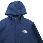 THE NORTH FACE Denali Hoodie POLARTEC Fleece S Navy Polyester Logo Embroidery