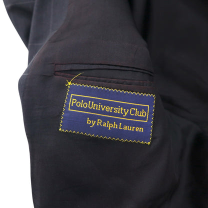 Ralph Lauren 80年代 USA製 UNION MADE 2B テーラードジャケット ブレザー XL チェック POLO UNIVERSITY CLUB 羊毛 Rich's Executive Shop ACTWUタグ