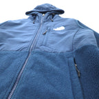 THE NORTH FACE Denali Hoodie POLARTEC Fleece S Navy Polyester Logo Embroidery