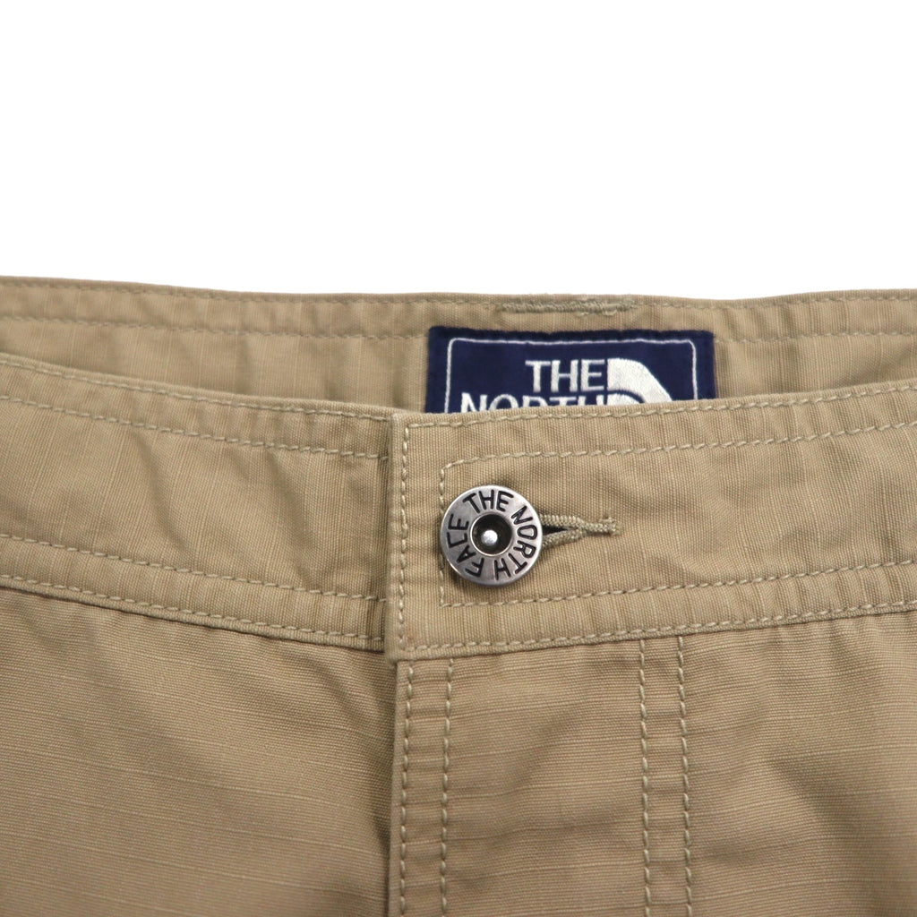 THE NORTH FACE アウトドア リップストップ カーゴショートパンツ L ベージュ US規格 Cargo Hiking Outdoor Ripstop Stretch A2RFT