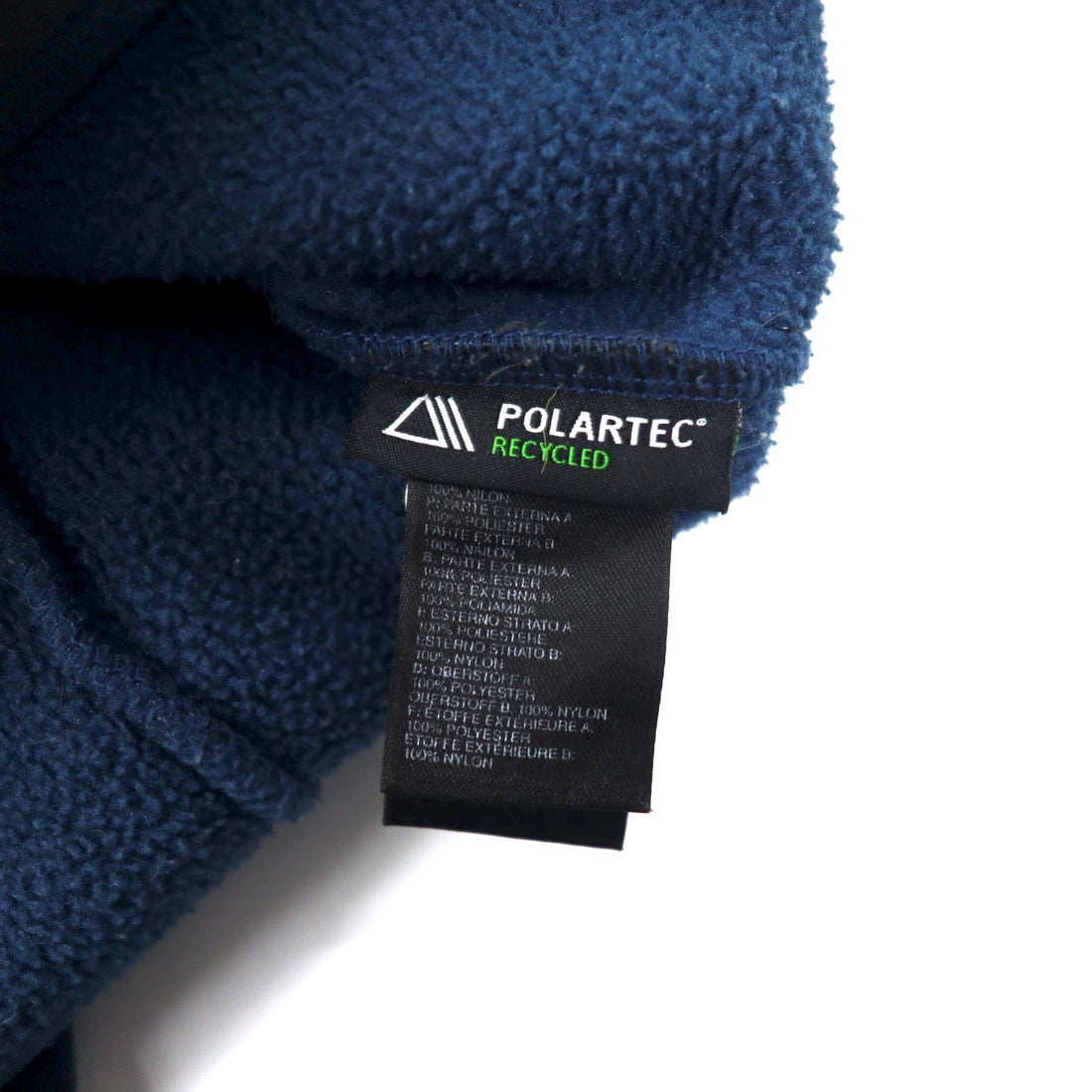 THE NORTH FACE Denali Hoodie POLARTEC Fleece S Navy Polyester Logo Embroidery