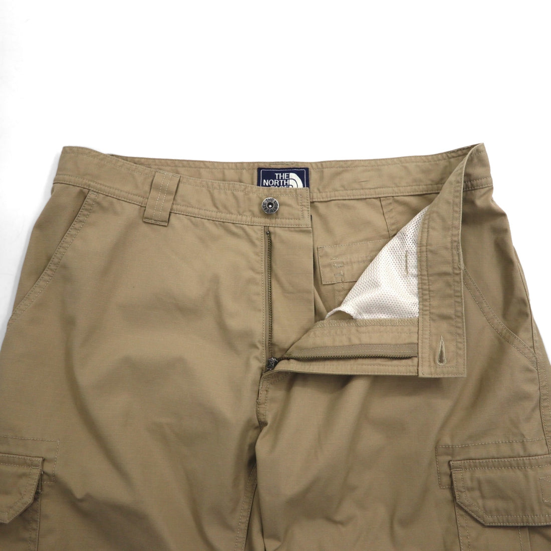 THE NORTH FACE アウトドア リップストップ カーゴショートパンツ L ベージュ US規格 Cargo Hiking Outdoor Ripstop Stretch A2RFT