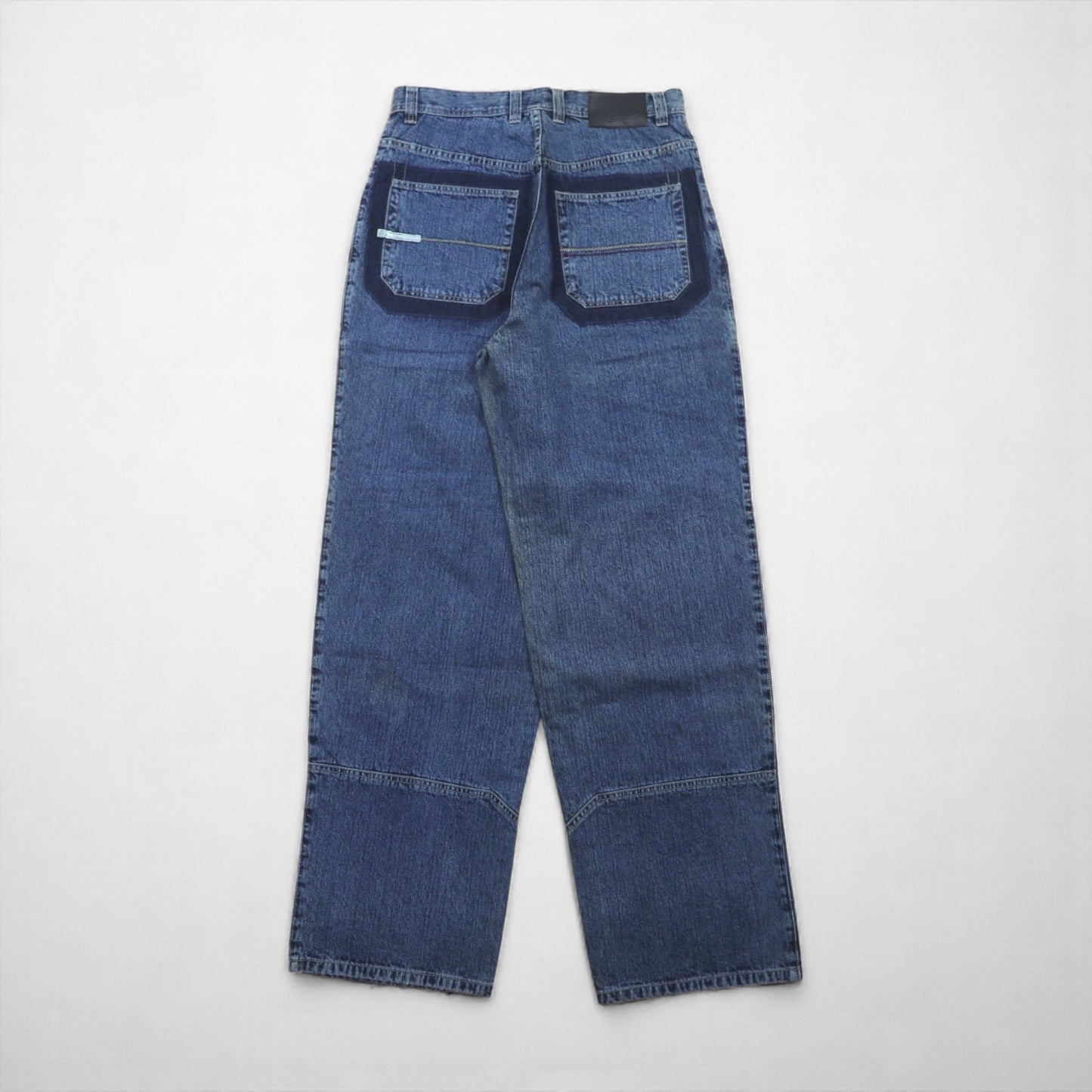 Sean John ダブルニー バギー デニムパンツ ジーンズ L インディゴ ワイド