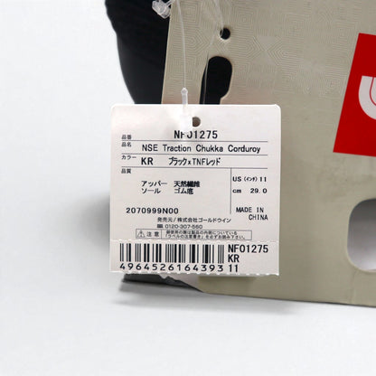 THE NORTH FACE ヌプシ トラクション チャッカ コーデュロイ NSE Traction Chukka Corduroy ブーツ 29cm ブラック NF01275 未使用品