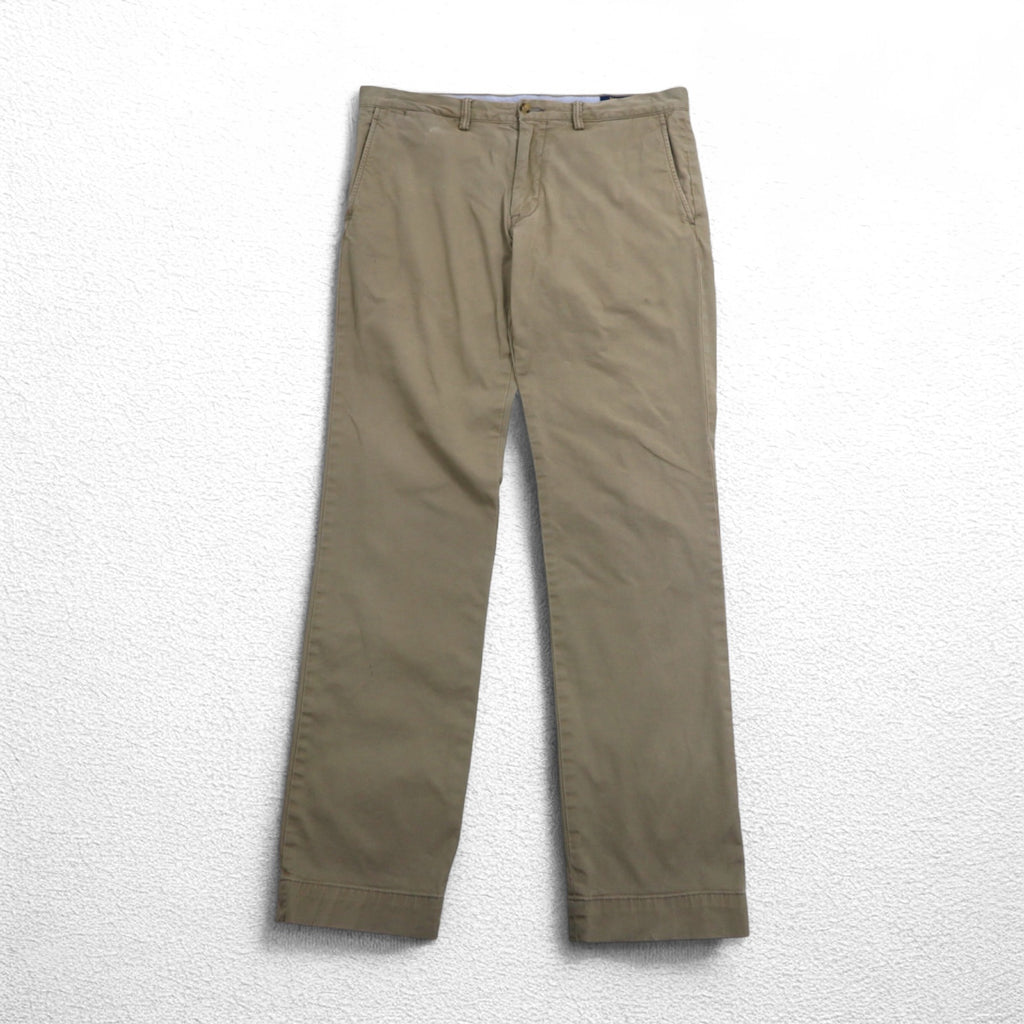 POLO RALPH LAUREN ポロチノ ストレッチ スリムフィット チノパンツ L ベージュ コットン