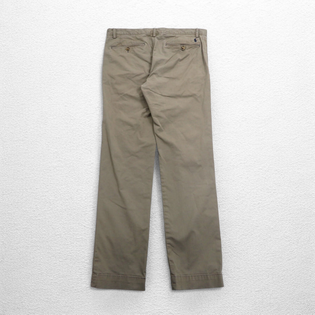 POLO RALPH LAUREN ポロチノ ストレッチ スリムフィット チノパンツ L ベージュ コットン