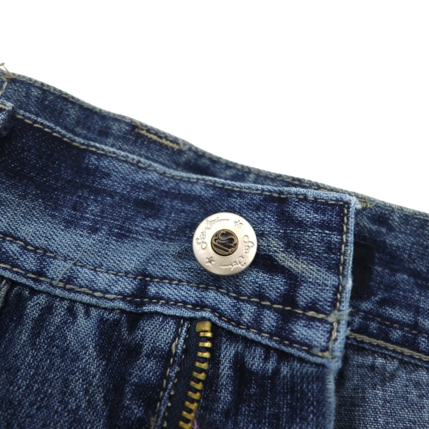 Sean John ダブルニー バギー デニムパンツ ジーンズ L インディゴ ワイド