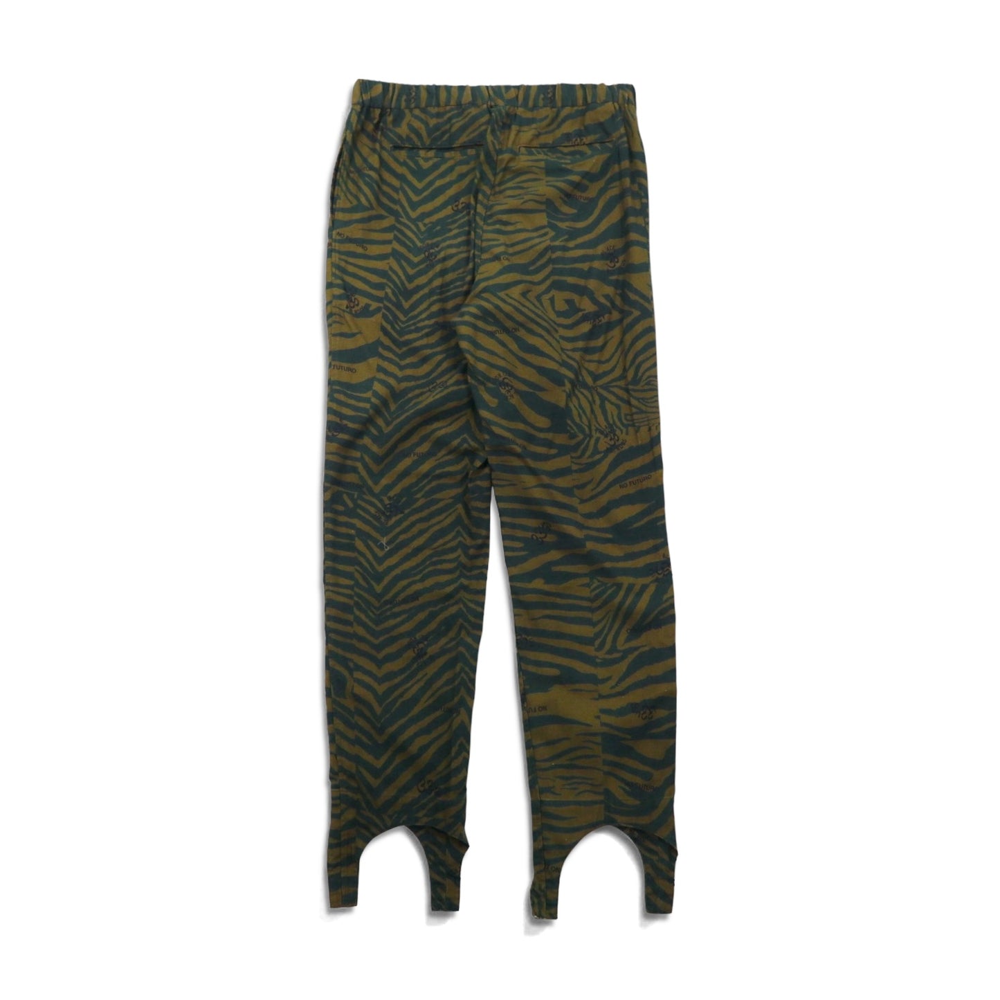 BLACKWEIRDOS Easy Pants, Size M, Animal Print, Zebra Print, Hem Straps, Made in Japan, 21AW-PA05
