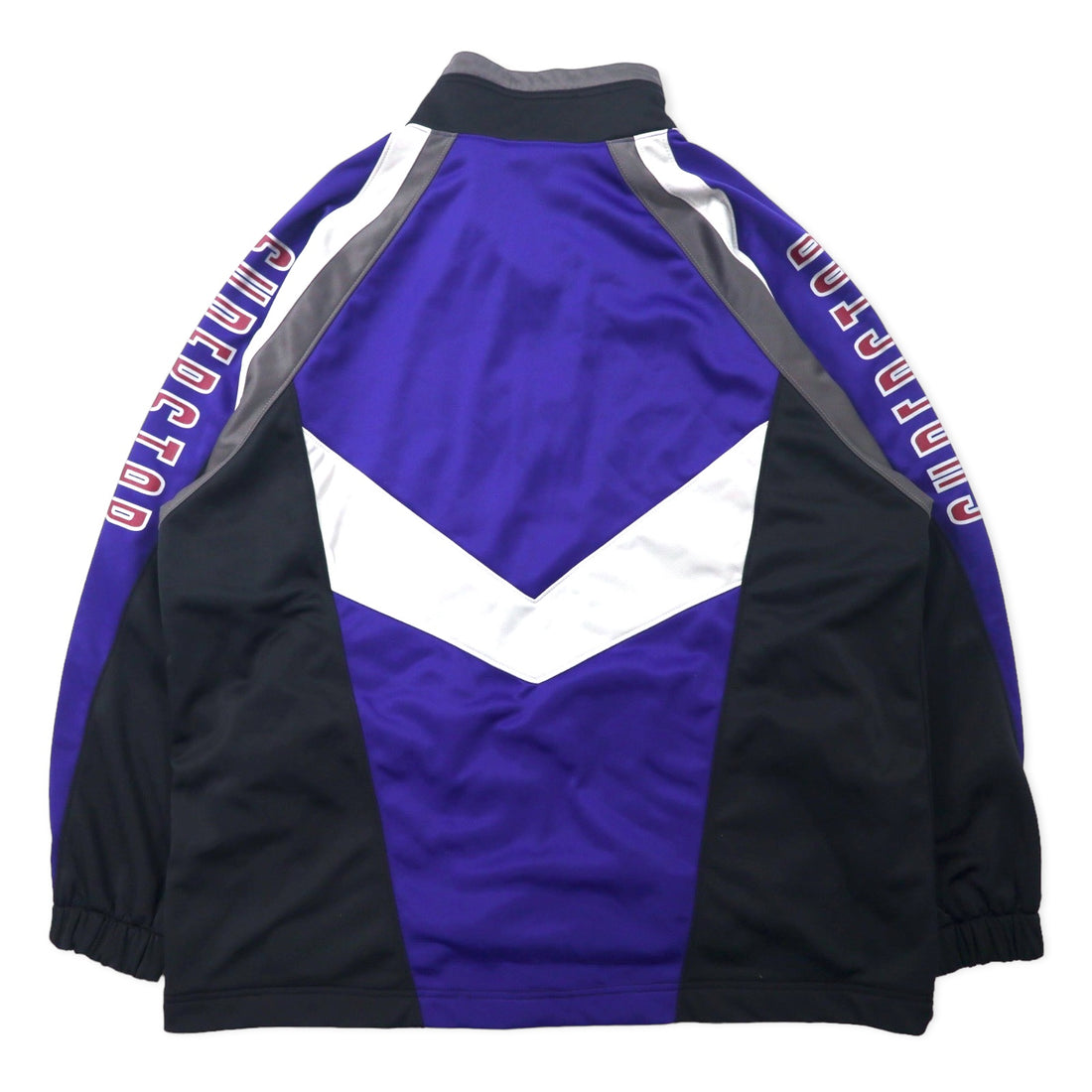 SUPER STAR 90's Track Jacket Jersey L Blue Polyester Sleeve Logo Made in Japan