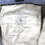 POLO RALPH LAUREN ポロチノ ストレッチ スリムフィット チノパンツ L ベージュ コットン