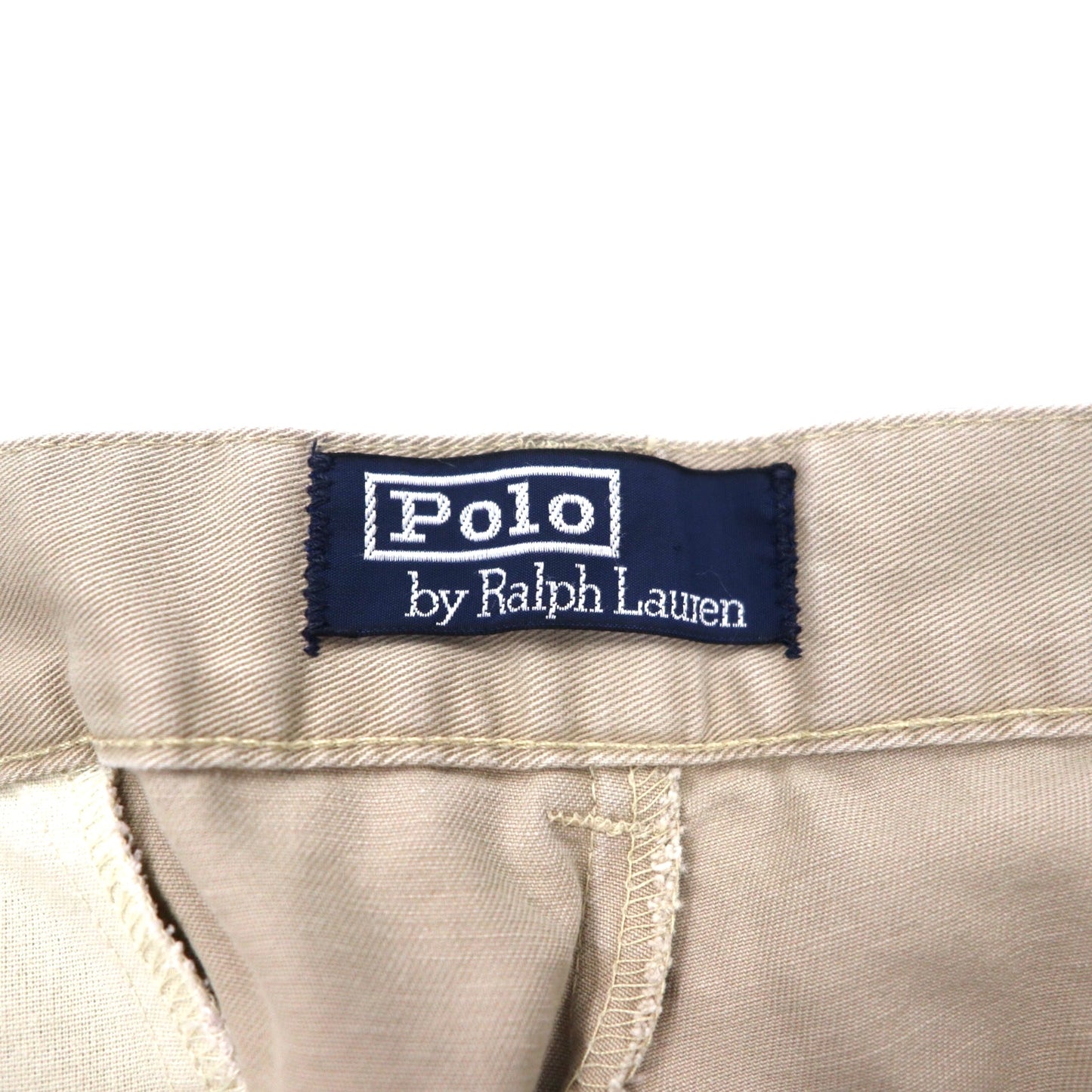 Polo by Ralph Lauren USA製 ワイドシルエット テーパード チノパンツ 33 ベージュ コットン ポロチノ