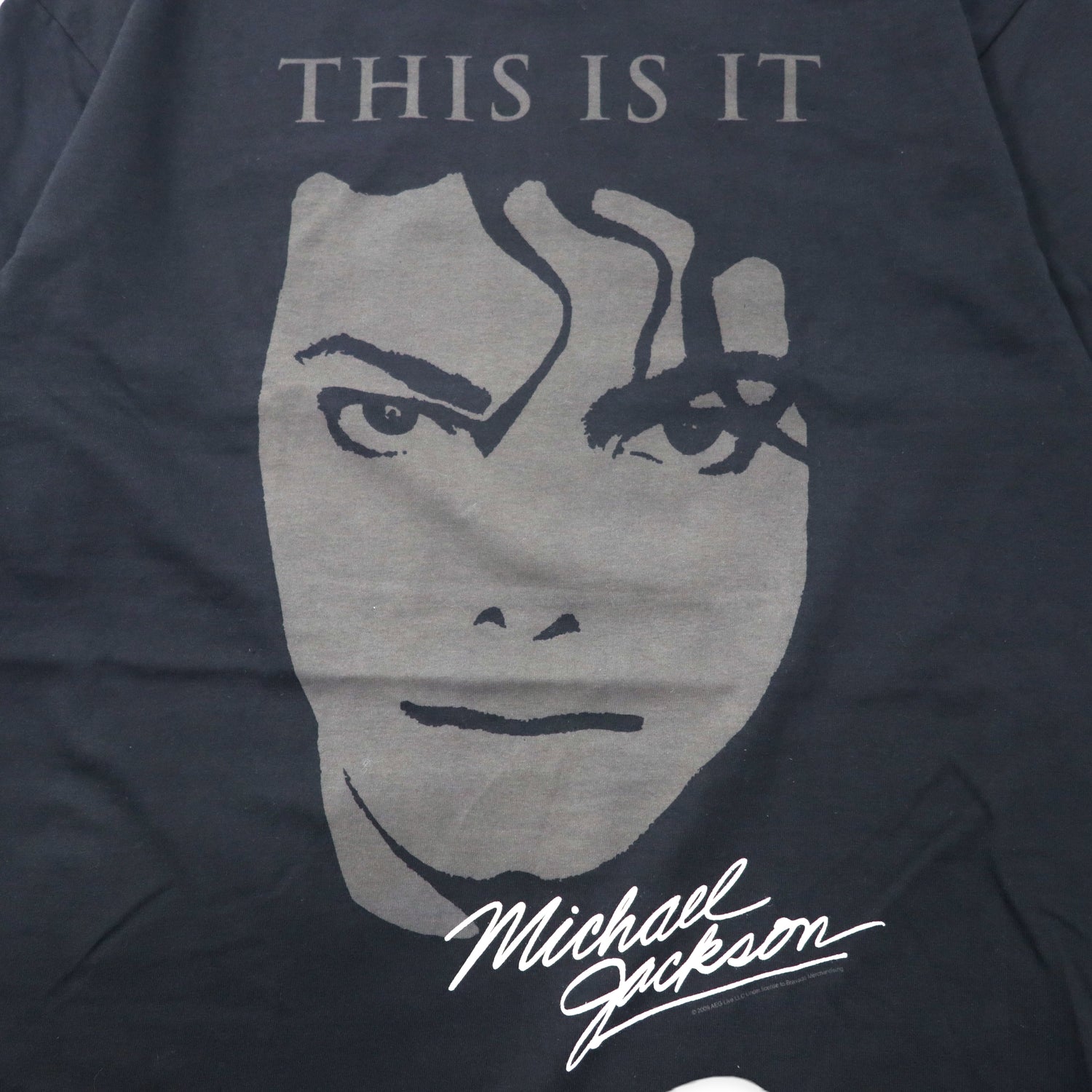 MICHAEL JACKSON Michael Jackson T -shirt M Black THIS IT Cotton 