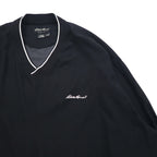 Eddie Bauer XL Black Water-Repellent Nylon Pullover Jacket with Embroidered Logo