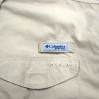 Columbia PFG バハマ 半袖 フィッシング シャツ XL ベージュ コットン FM7130