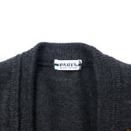 PARIS レトロ ニット カーディガン M グレー ウール 日本製