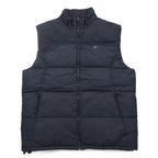 STARTER Down Vest L Black Nylon One Point Logo Drawstring
