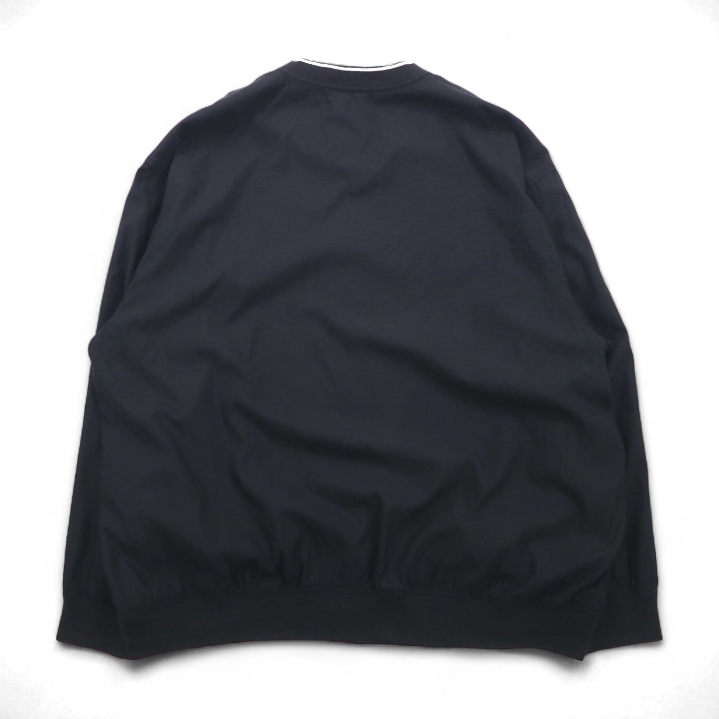 Eddie Bauer XL Black Water-Repellent Nylon Pullover Jacket with Embroidered Logo