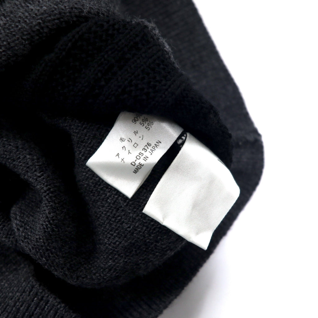 PARIS レトロ ニット カーディガン M グレー ウール 日本製