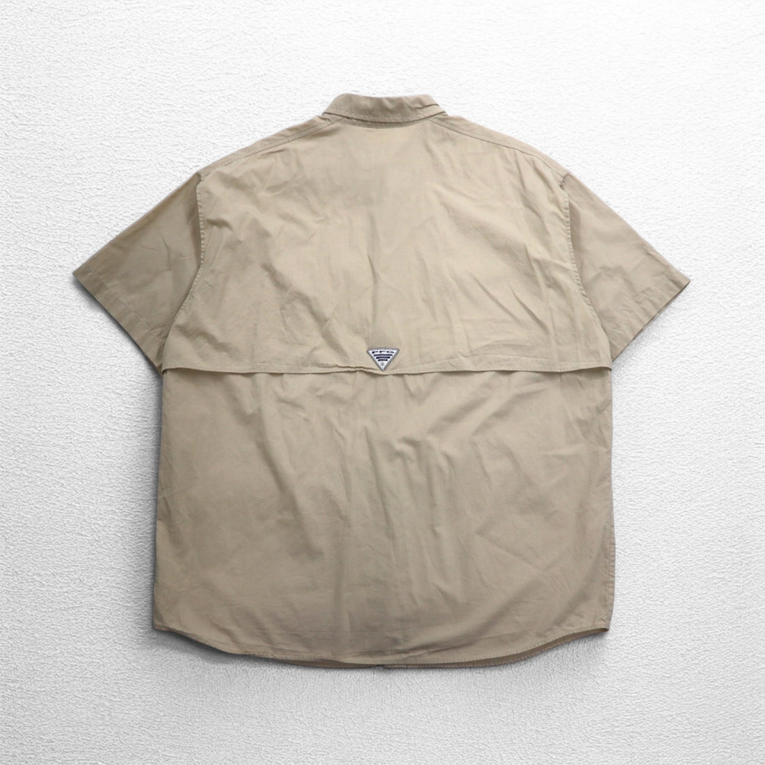 Columbia PFG バハマ 半袖 フィッシング シャツ XL ベージュ コットン FM7130