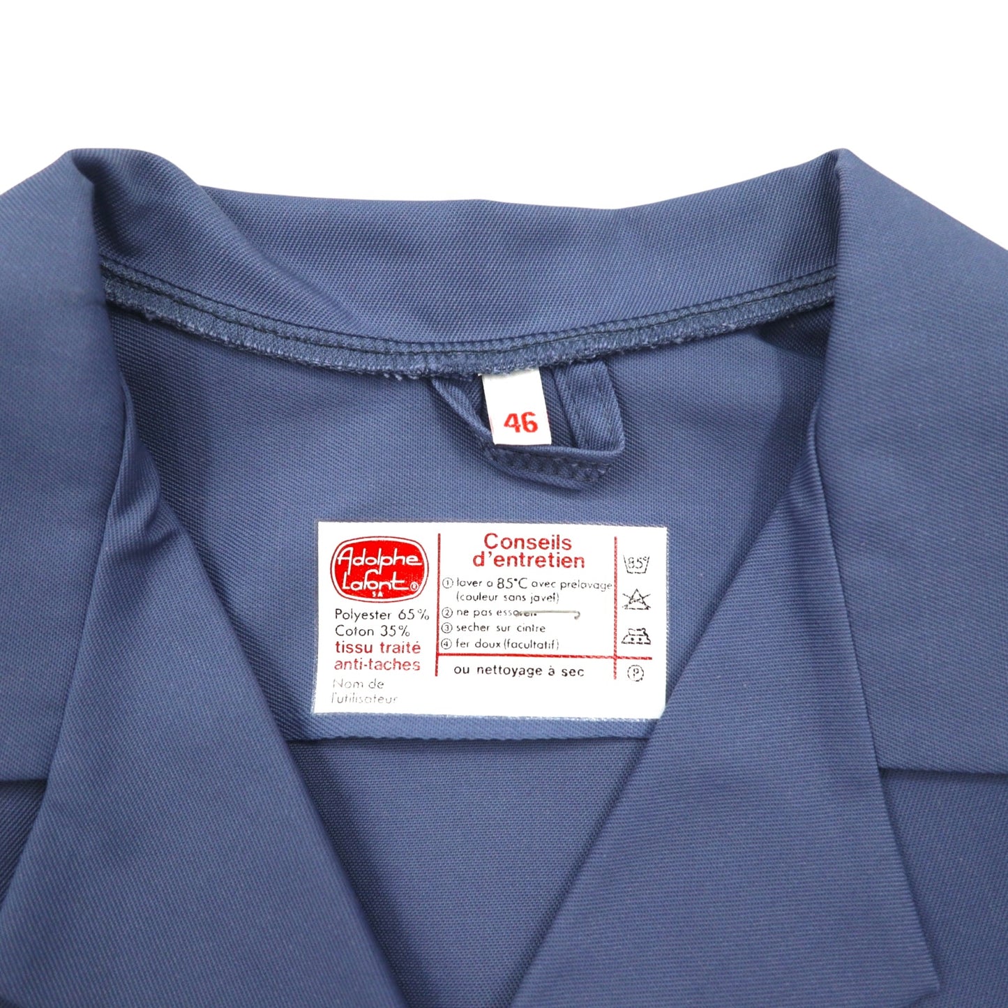 Vintage 80s Adolphe Lafont French Work Jacket, Made in France, XL, Blue, Snap Buttons