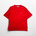 IZOD LACOSTE 90年代 鹿の子 Tシャツ ポケTee L レッド 胸ポケット ワンポイントロゴ