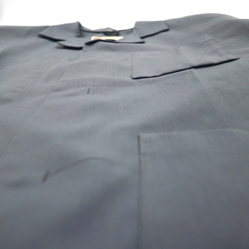 Vintage 80s Adolphe Lafont French Work Jacket, Made in France, XL, Blue, Snap Buttons