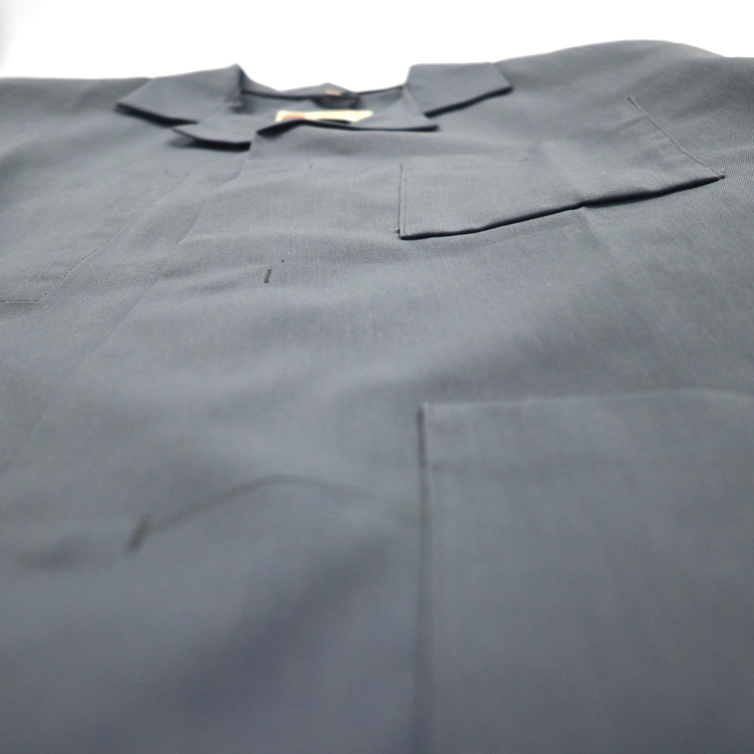 Vintage 80s Adolphe Lafont French Work Jacket, Made in France, XL, Blue, Snap Buttons