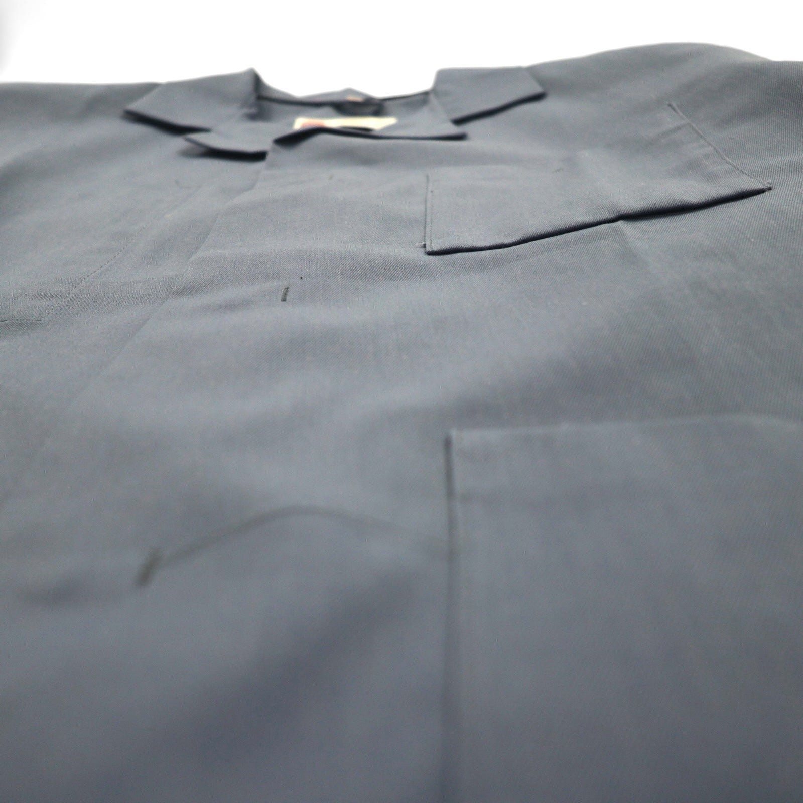 Vintage 80s Adolphe Lafont French Work Jacket, Made in France, XL, Blue, Snap Buttons