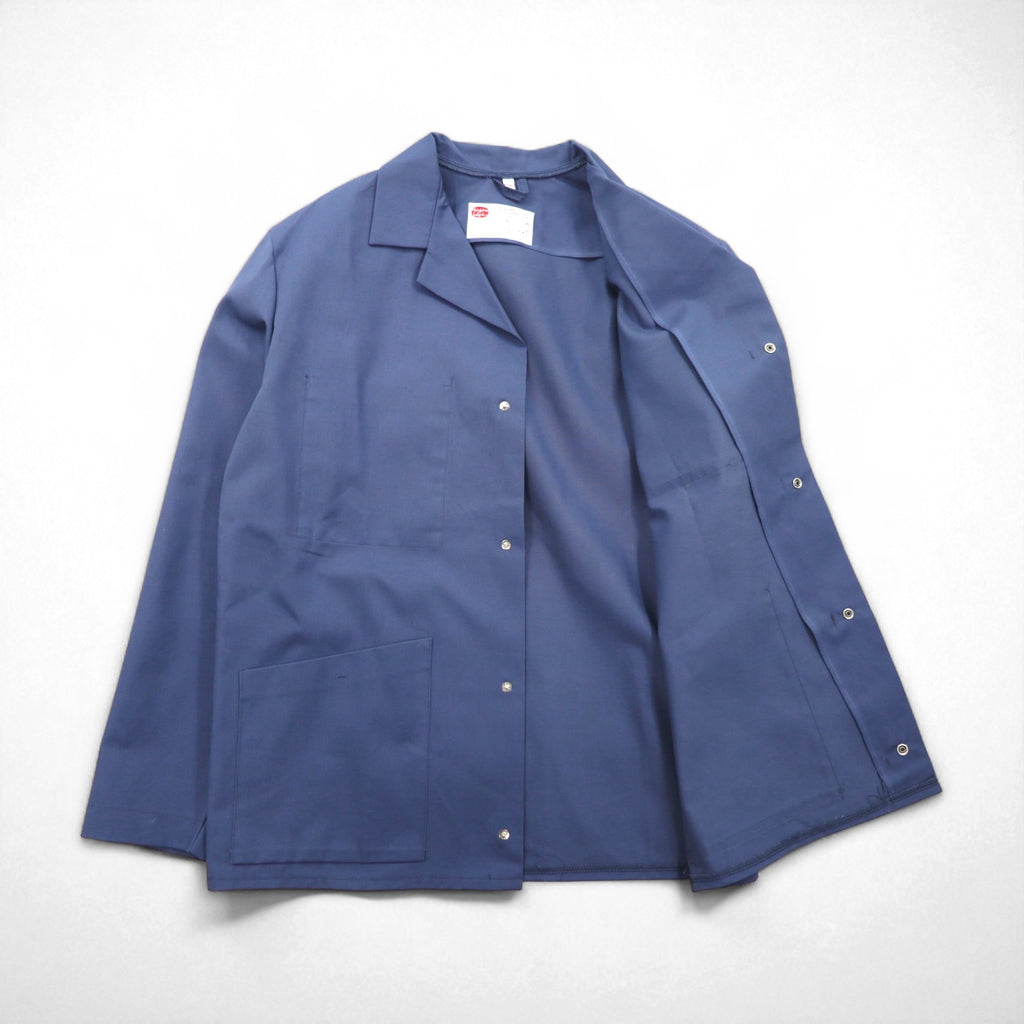Vintage 80s Adolphe Lafont French Work Jacket, Made in France, XL, Blue, Snap Buttons