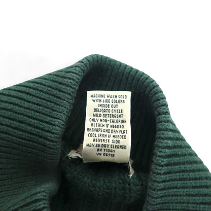 L.L.Bean ハーフボタン コットンニット セーター 2XL グリーン リブニット FKQ7