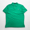 POLO RALPH LAUREN Polo shirt L Green Cotton Pique Small pony embroidery