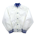 Vintage 90s USA Made Satin Varsity Jacket ASW JACKETS 90年代 スタジャン L ホワイト ナイロン
