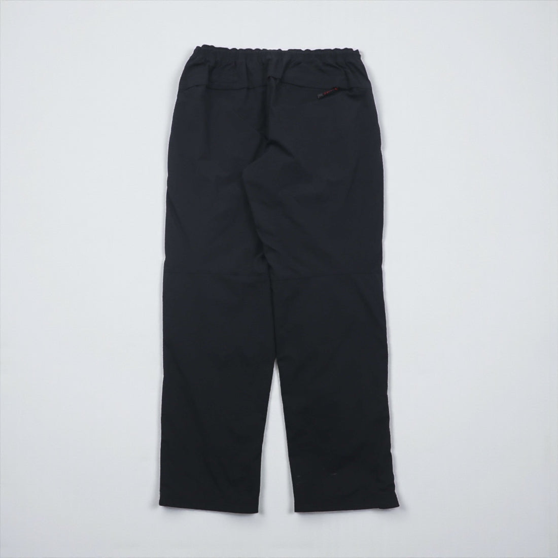 POLO SPORT (RALPH LAUREN) 90s Wide Nylon Track Pants, Jersey, XL, Black, Zippered Hem, Slit