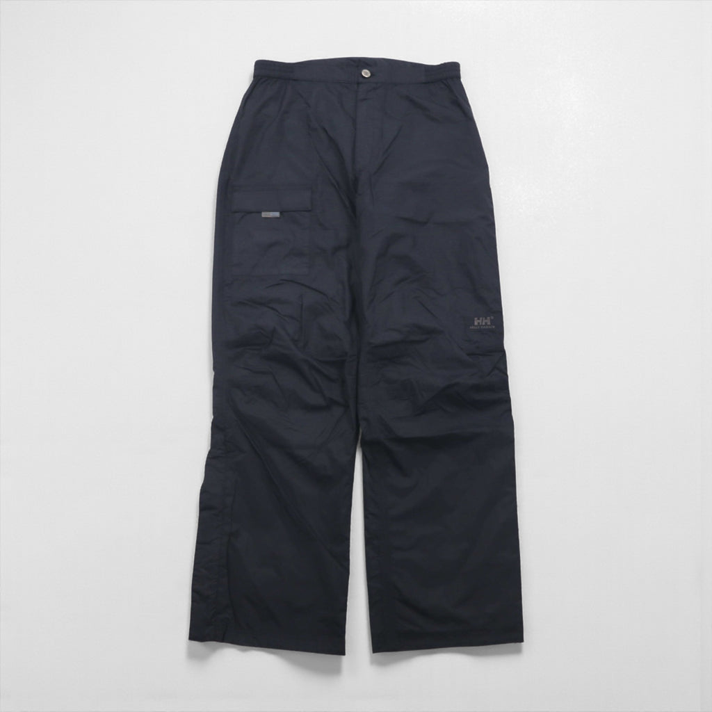 HELLY HANSEN アウトドア レインパンツ カーゴパンツ L ブラック 防水 裾ジップ スリット HELLY TECH WATERPLOOF NB 58482