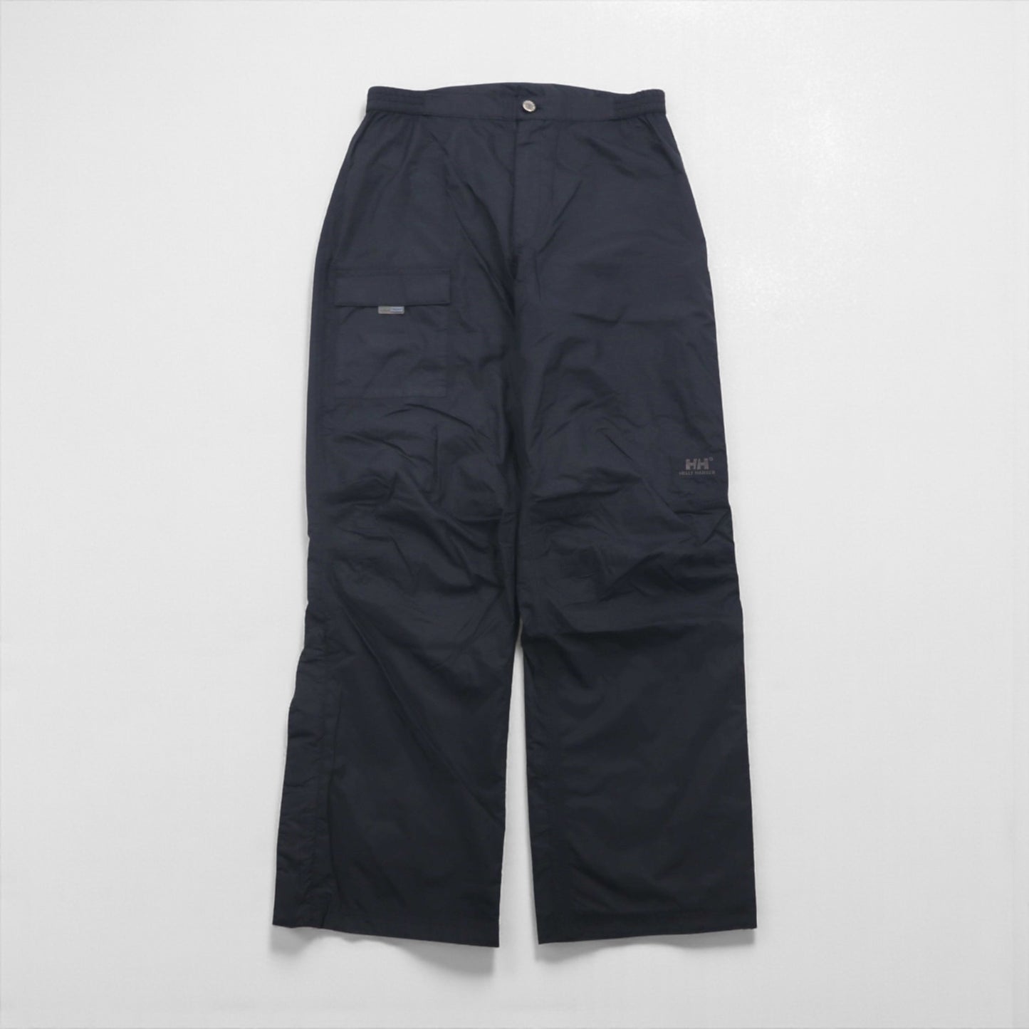 HELLY HANSEN アウトドア レインパンツ カーゴパンツ L ブラック 防水 裾ジップ スリット HELLY TECH WATERPLOOF NB 58482