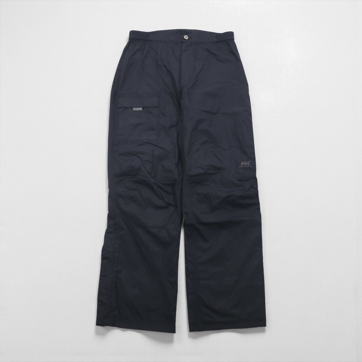 HELLY HANSEN アウトドア レインパンツ カーゴパンツ L ブラック 防水 裾ジップ スリット HELLY TECH WATERPLOOF NB 58482