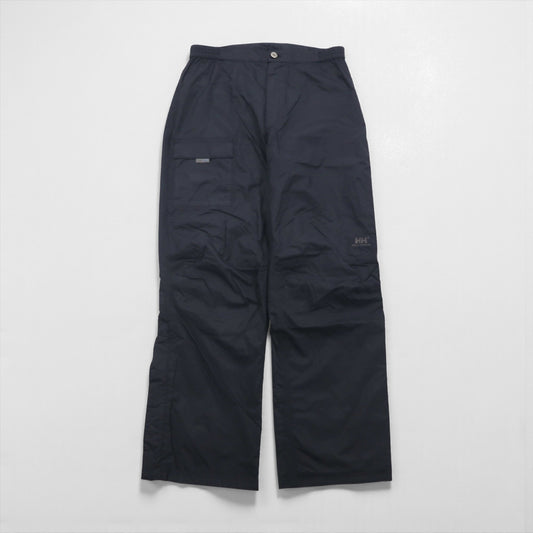 HELLY HANSEN アウトドア レインパンツ カーゴパンツ L ブラック 防水 裾ジップ スリット HELLY TECH WATERPLOOF NB 58482