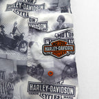 HARLEY DAVIDSON 水陸両用 総柄 ボードショーツ ショートパンツ XL グレー ナイロン