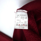 Reebok 90s USA Made Vector Logo Front V Sweatshirt L Bordeaux Cotton Print