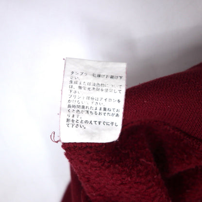 Reebok 90s USA Made Vector Logo Front V Sweatshirt L Bordeaux Cotton Print