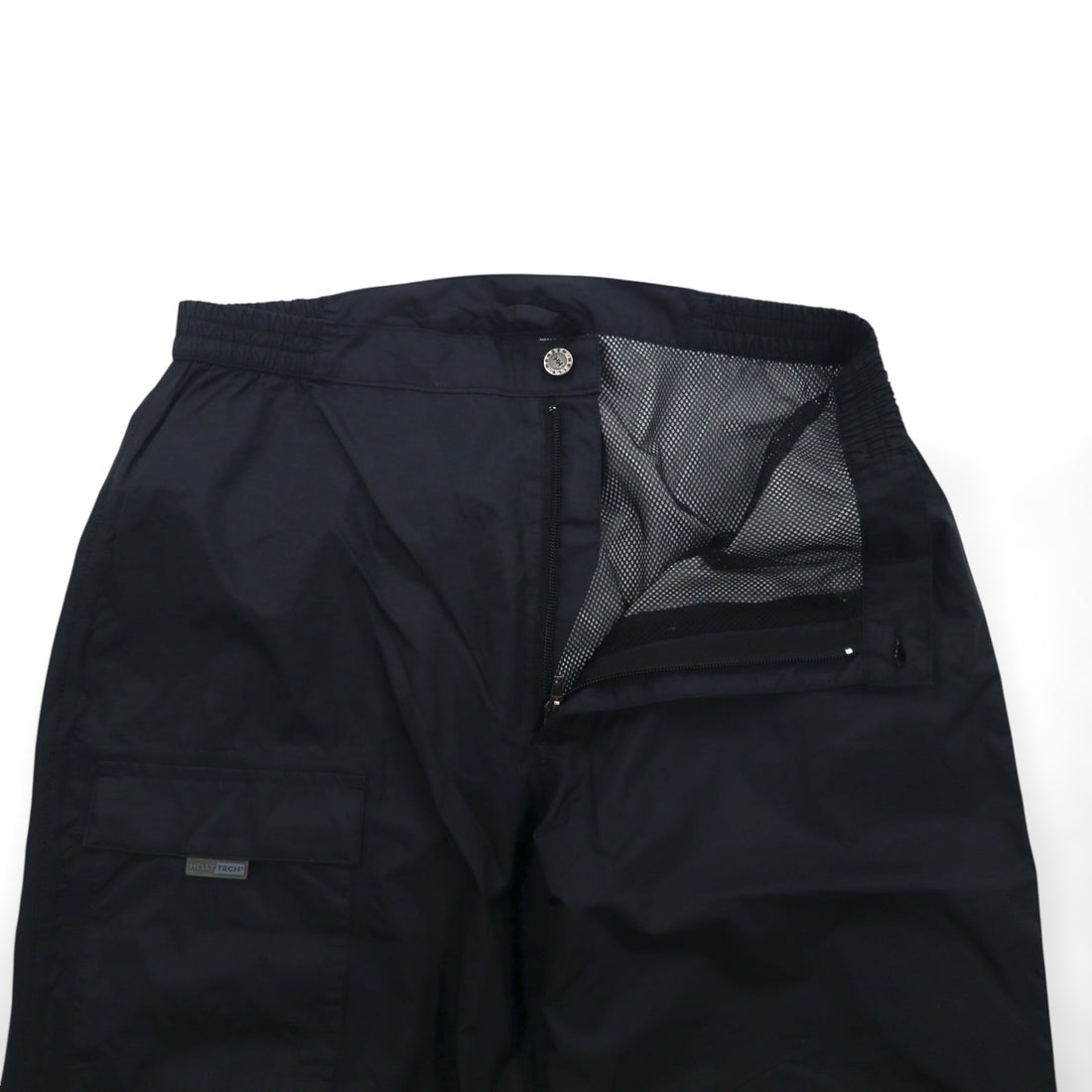 HELLY HANSEN アウトドア レインパンツ カーゴパンツ L ブラック 防水 裾ジップ スリット HELLY TECH WATERPLOOF NB 58482