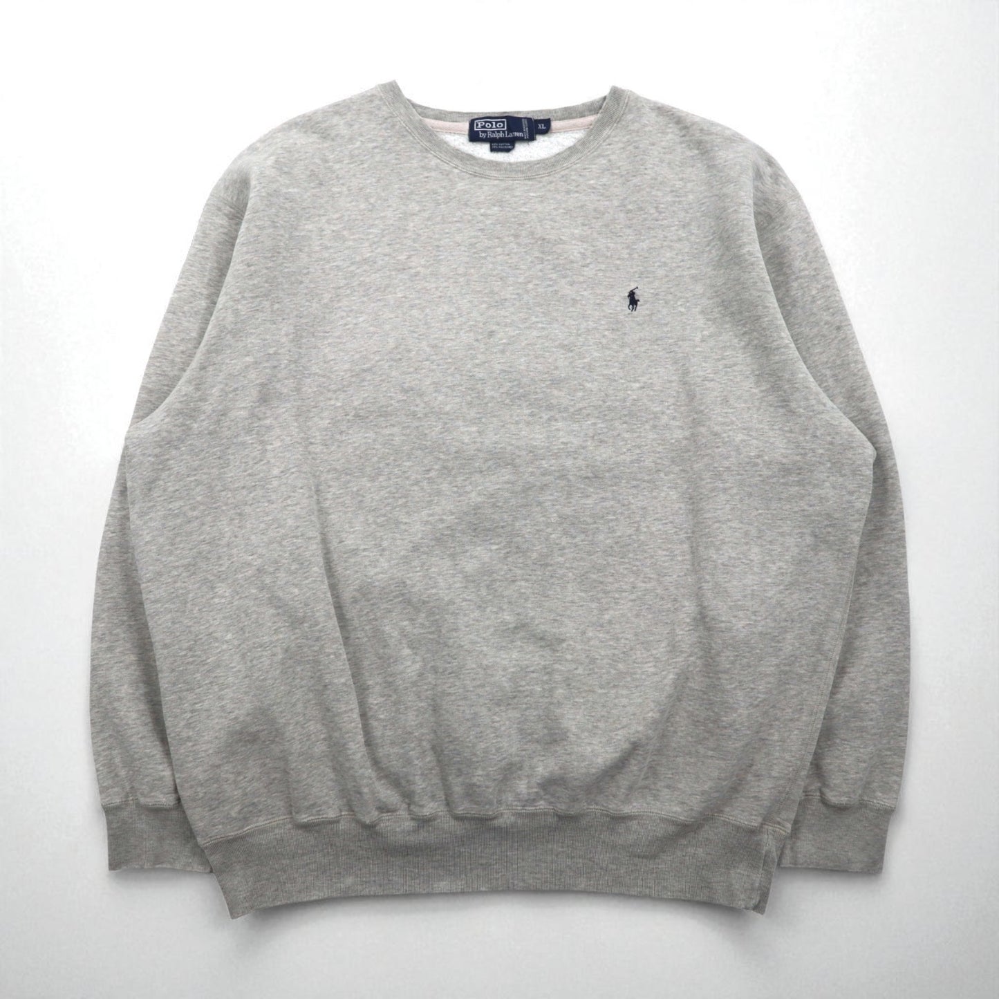 Polo by Ralph Lauren 90年代 クルーネック スウェット XL グレー コットン スモールポニー刺繍